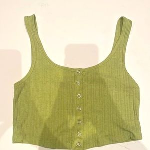 Cute pastel green cropped tank from PacSun, size small, worn once!